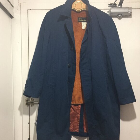 VINTAGE SEARS THE MENS STORE SHERPA LINED TRENCH COATS SIZE L - Picture 3 of 3